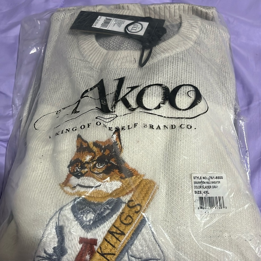Akoo  yale sweater glacier gray